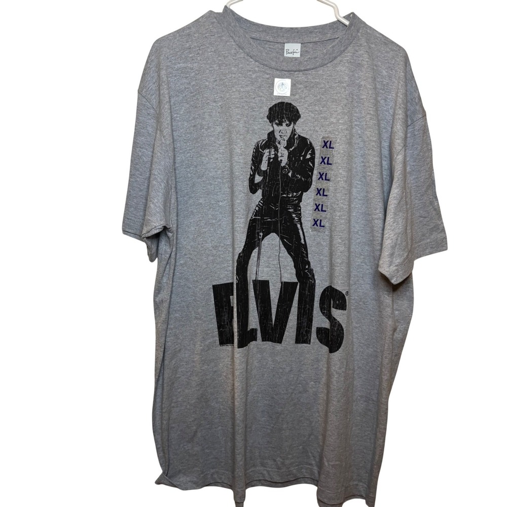 Pacific Men's Signature Product‎ Elvis T-Shirt XL NWT Gray Short Sleeve Graphic